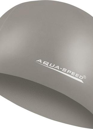 Шапка для плавання aqua speed ​​mega 100-19 сірий уні osfm1 фото