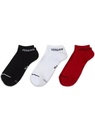 Jordan jumpman dri-fit no-show 3ppk - баскетбольні шкарпетки (3 пари) [sx5546-011]6 фото