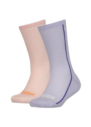 Шкарпетки puma girls mesh sock 2p фіолетовий, персиковий діт 35-38