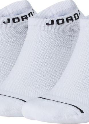 Баскетбольні шкарпетки (3 пари) jordan jumpman dri-fit no-show 3ppk [sx5546-100(dx9656-100)]