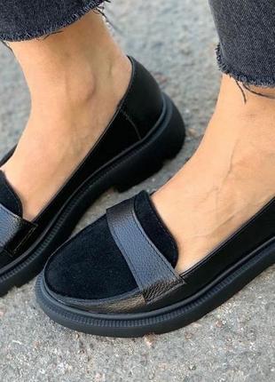 Кожаные лоферы ручной работы