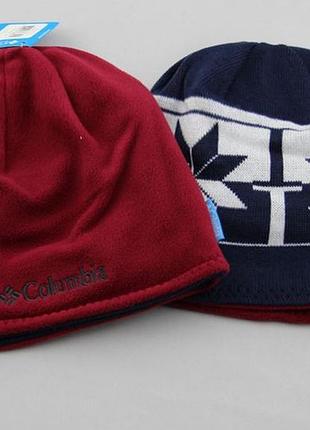 Двостороння зимова шапка на флісі