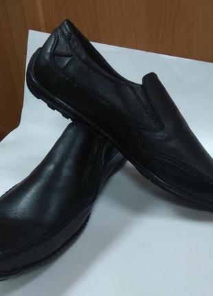 Туфли мокасины viva кожа черные р.445 фото