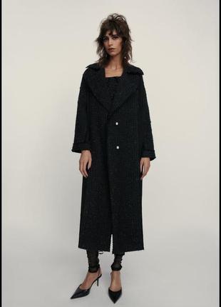 Zara studio комбинированное пальто zara лимитированная серия7 фото