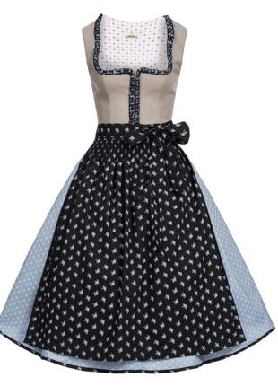 Midi dirndl malina in grau von almsach leinendirndl сукня дірнділь, р.38