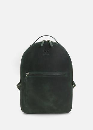 Шкіряний рюкзак groove m зелений vintage1 фото