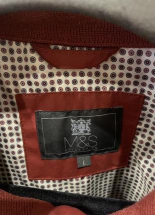 Бордовая куртка marks &amp; spencer мужская ветровка бомбер харик харингтон3 фото