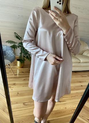 Бежевое платье zara