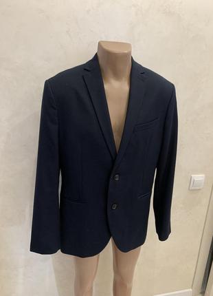Новый пиджак topman темно синий жакет блейзер мужской3 фото