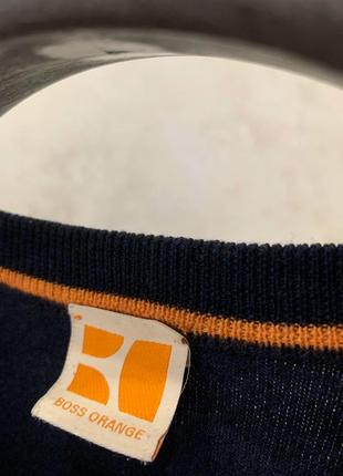 Шерстяной свитер hugo boss orange синий джемпер свитшот3 фото