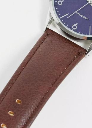 Оригинальн! мужские часы ben sherman с синим циферблатом и коричневым ресенцем3 фото