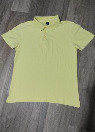 Мужская футболка / поло / жёлтая футболка с воротником / мужская одежда / чоловічий одяг /1 фото