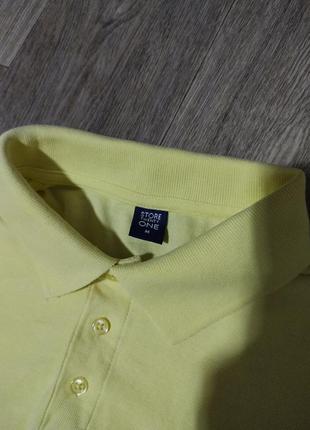 Мужская футболка / поло / жёлтая футболка с воротником / мужская одежда / чоловічий одяг /2 фото