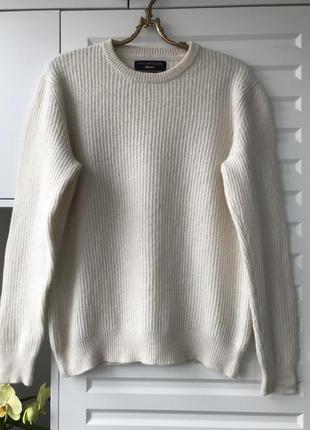 80% шерсть. теплый светлый свитер кофта на весну осень зима проста3 фото