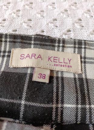 Класичні брюки sara kelly в клітинку штани прямий крій класика4 фото