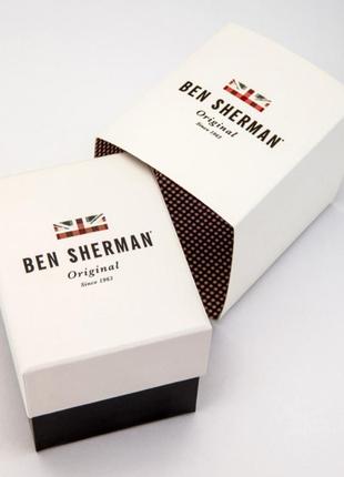 Оригінал! чоловічий годинник ben sherman з білим циферблатом і коричневим шкіряним ремінцем4 фото