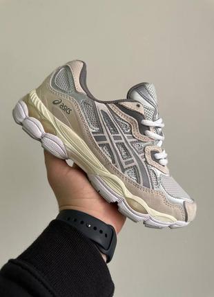 Asics gel-nyc beige grey4 фото