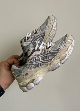 Asics gel-nyc beige grey8 фото