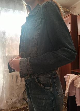 Джинсовий піджак tally weijl в ідеальному стані. розмір м.4 фото