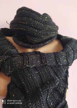 Шапка и шарф женская