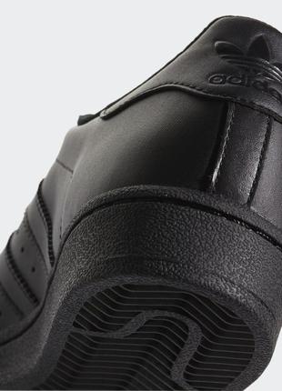 Оригінальні кросівки adidas superstar  all black6 фото