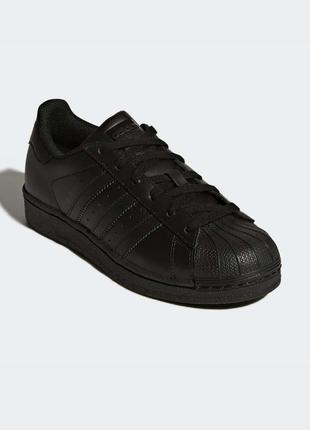 Оригінальні кросівки adidas superstar  all black2 фото