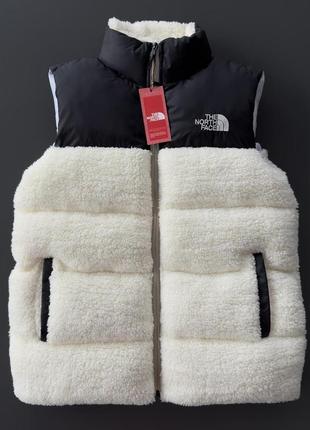 Жилет the north face чорний овчина