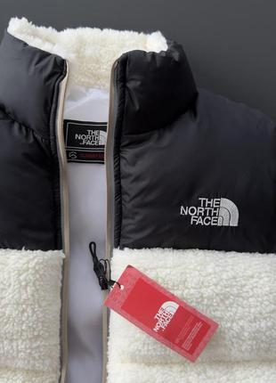 Жилет the north face чорний овчина4 фото