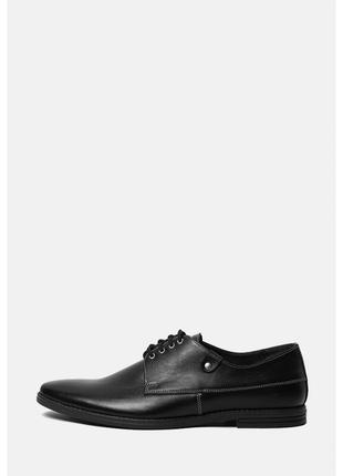 Кожаные черные мужские туфли7 фото