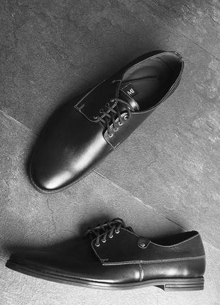 Кожаные черные мужские туфли3 фото