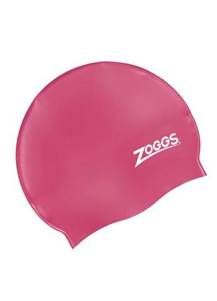 Шапочка для плавання zoggs silicone cap рожева