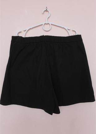 Чорні шорти з накладними карманами, чорні батальні шортики, короткі стильні шорти 56-58 р.3 фото