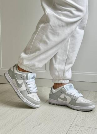 ❗💎в наявності✔️ nike dunk white grey9 фото