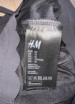 H&m купальник танга бикини на завязках черный купальник с рюшами безшовный3 фото