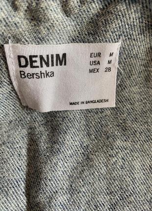 Джинсовый пиджак bershka р.м оверсайз3 фото