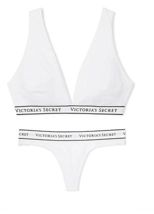 Комплект белый хлопковый оригинал victoria’s secret