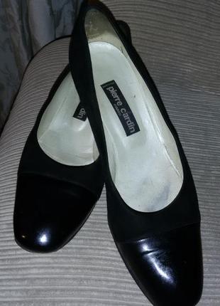 Pierre cardin-легантные замшевые туфли размер 40 (26,5 см)7 фото