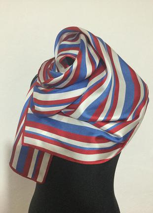 Шелковый шарф, яркий, в морском стиле, 💯 шёлк