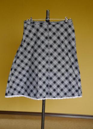 Юбка-спідниця в клєтку котонова на 46 євро розмір