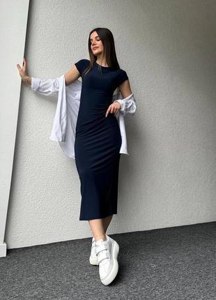 Базовое длинное платье макси платье 4 цвета