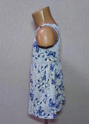 Летнее платье, сарафан бабочки h&m. размер 98-104 на 3-4 лет.2 фото