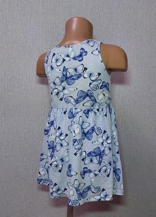 Летнее платье, сарафан бабочки h&m. размер 98-104 на 3-4 лет.3 фото