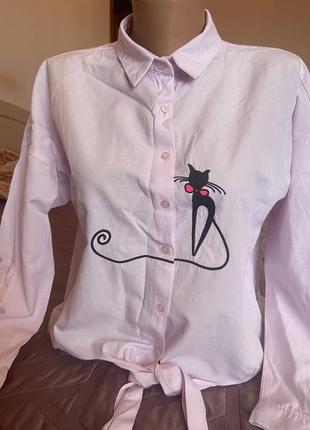 Рубашка с котиком