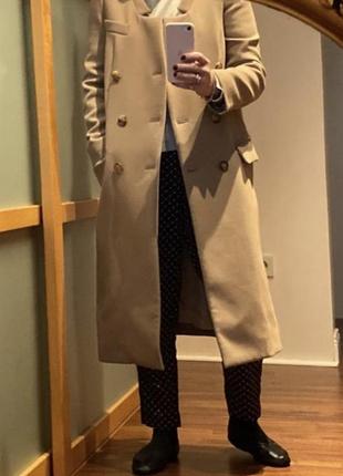 Довге шерстяне вовняне пальто michael kors collection