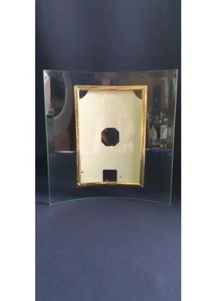 Фоторамка 15х10 скляна вигнута настільна