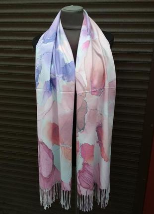 Красивый женский шарф, весенне-осенний, 180х70см, хорошее качество5 фото