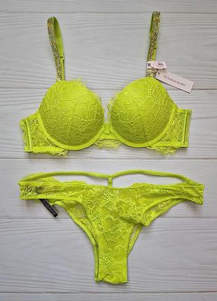 Роскошный комплект белья со стразами victoria's secret оригинал