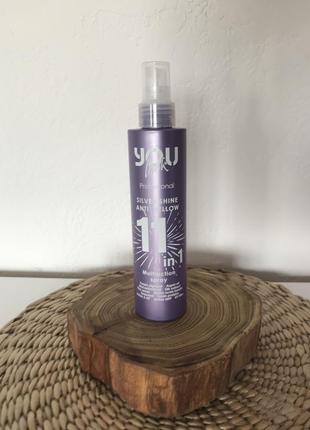 Мультиспрей миттєвої дії для блондинок 11 в 1 you look professional multiaction spray 11 in 1