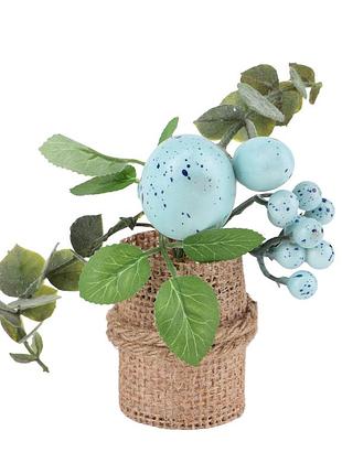 Пасхальная композиция "небесные крашанки", 15 см, декор на пасху