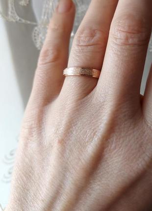 Медаль кольцо с напылением 4мм розовое золото нержавейка обручальное кольцо медицинский сплав купить обручкую медзолото фораджо5 фото